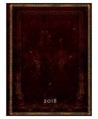 Paperblanks 2018 Black Moroccan Diary Horizontal, Ultra, Lined/ 42709