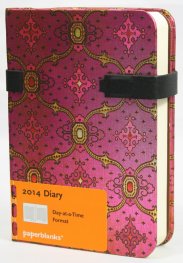 Бележник Paperblanks Diary 2014 French Ornate Fuchsia Mini, Lined/ 3524