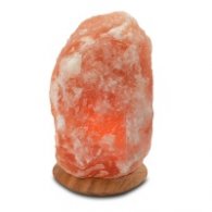 Лампа от хималайска сол - 4-6 кг с дървена основа