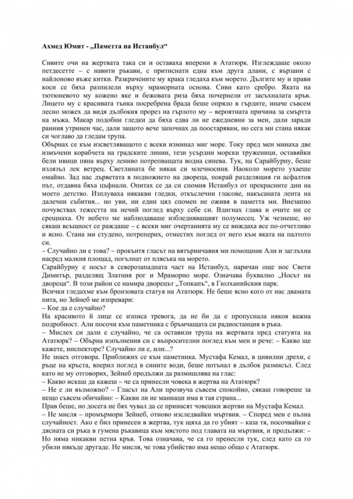 Паметта на Истанбул