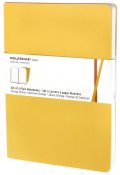 Бележник Moleskine Plain Volant Notebook Large Golden Yellow: Set of 2 [7900]