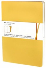 Бележник Moleskine Plain Volant Notebook Large Golden Yellow: Set of 2 [7900]
