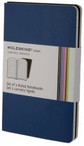 Бележник Moleskine Volant Notebook Ruled, Blue Large: Set of 2 [8602]