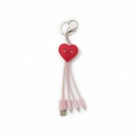 Кабел за зареждане 3 в 1 - сърце Legami