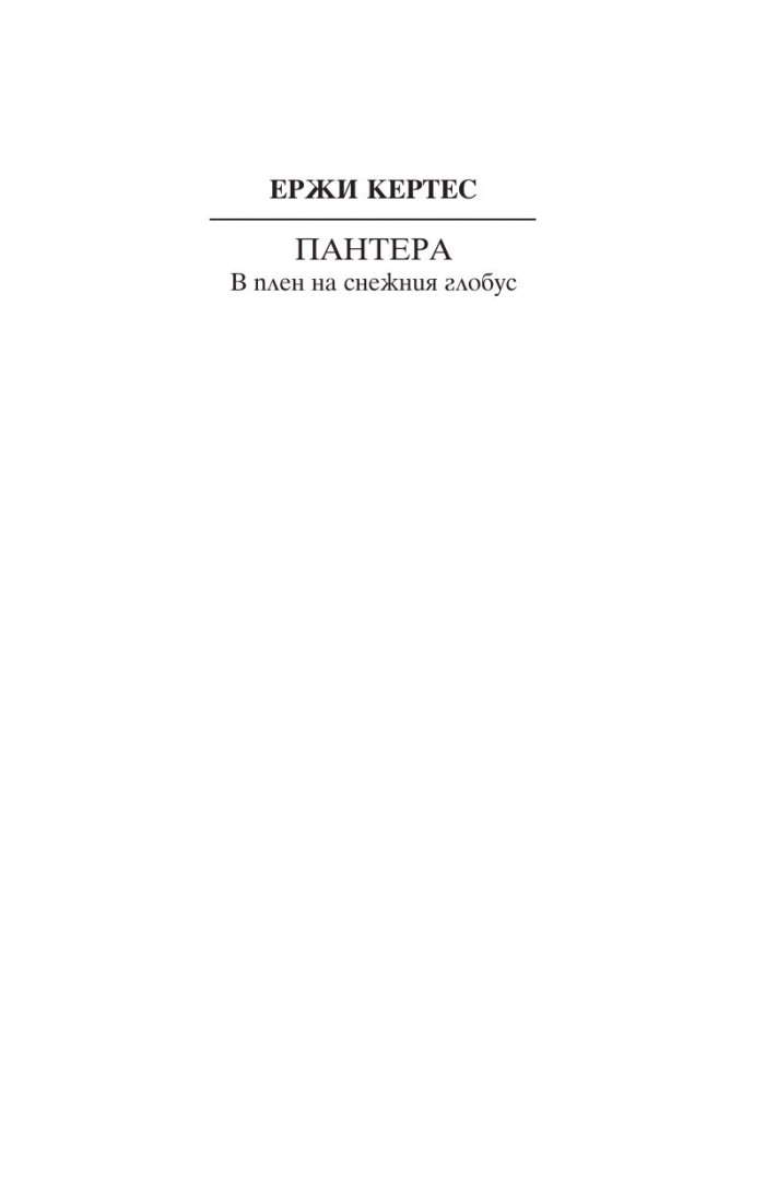 Пантера: В плен на снежния глобус