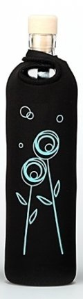 Бутилка FLASKA NEO DESIGN 0.750L: Черно - Сини цветя