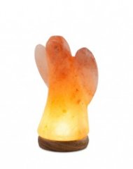 Мини USB лампа от хималайска сол - Ангел, розов, малък