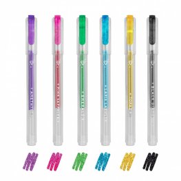 Комплект от 6 блестящи мини гел химикалки Legami GGP0001-12