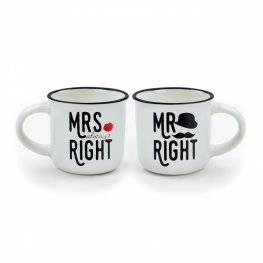 Чаши за кафе - Legami Еспресо за двама - господин/госпожа