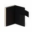 Бележник с редове черна корица - среден Legami