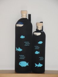 Бутилка FLASKA Neo Design 0.500L:Синя- сини рибки