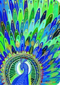 Тетрадка мини - Кралски паун CARTES D'ART