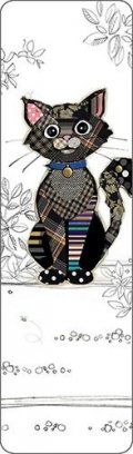 Книгоразделител - черно коте с шарки KIUB