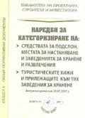 Наредба за категоризиране на средствата за подслон, местата за настаняване и заведенията за хранене и развлечения