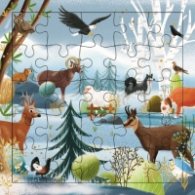 Картичка пъзел - Животните в планината CARTES D'ART