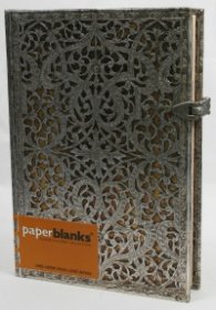 Бележник Paperblanks Silver Filigree Collection Midi, Lined/ 9299