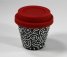 Мини чаша за еспресо със силиконов капак - Геометрични форми iTotal
