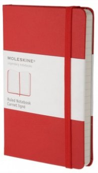 Бележник Moleskine Classic Red Notebook, Ruled Pocket [Journal] [0000]