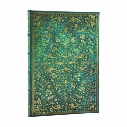 Бележник Paperblanks - Nature’s Grace / Emerald Flower / Midi / Lined