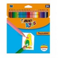 Цветни моливи BIC Kids Tropicolors 24 цвята