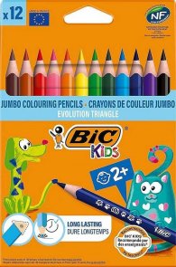 Цветни моливи BIC Kids JUMBO EVOLUTION 12 цвята