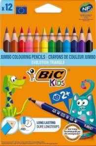 Цветни моливи BIC Kids JUMBO EVOLUTION 12 цвята