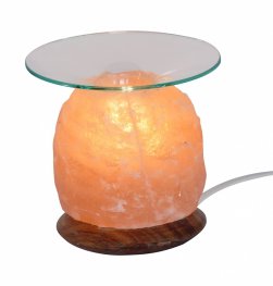 Арома-лампа от хималайска сол 1,5 кг с дървена основа