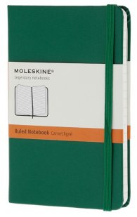 Бележник Moleskine Ruled Notebook Extra Small Emerald Green [Hard Cover] [8440]