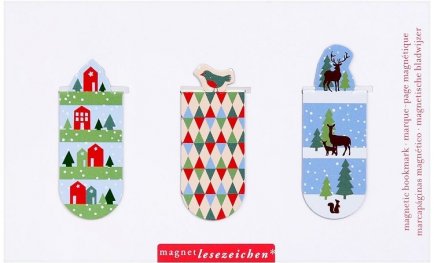Магнитен книгоразделител мини - Зимна приказка