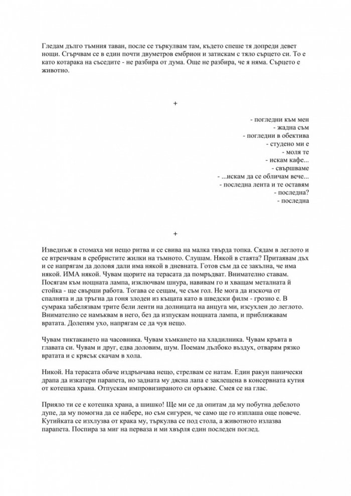 18% сиво /Отпаднала сцена. Фрагменти./