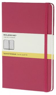 Бележник Moleskine Classic Hard Cover Large Squared Notebook Magenta [6460]