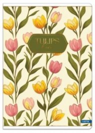 Тетрадка LASTVA Tulips, A5, различни видове