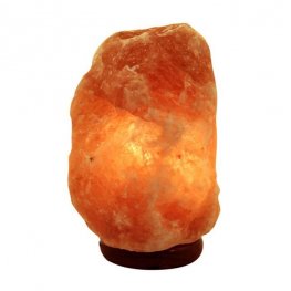 Лампа от хималайска сол 1,5-2 кг с дървена основа