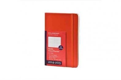 Бележник Moleskine 2014-2015 Weekly Planner Horizontal 18 Month Large Red Hard Cover [2848]