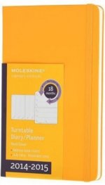 Бележник Moleskine 2014-2015 Turntable Weekly Planner 18M Pocket Orange Yellow Hard Cover [2909]