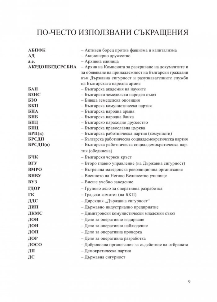 Бивши хора по класификацията на Държавна сигурност