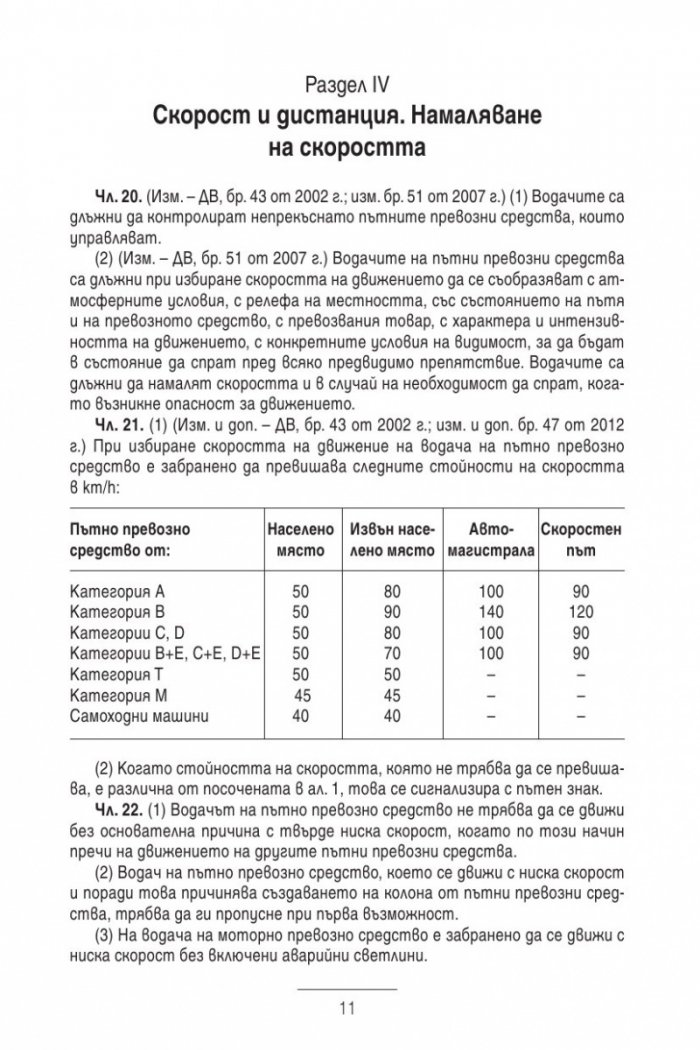 Закон за движението по пътищата/ В сила от 1.01.2014
