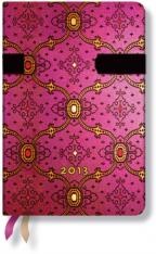 Бележник Paperblanks Diary 2013 French Ornate Fuchsia Mini Day, Lined/ 9930