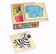 Toys Pino пъзел диви животни - 6 пъзела по 4 елемента 6861-1