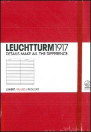 Бележник Leuchtturm 1917 Medium Blanko [Plain], Hardcover, Red/ 309 141