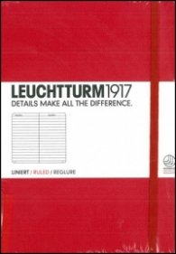 Бележник Leuchtturm 1917 Medium Blanko [Plain], Hardcover, Red/ 309 141
