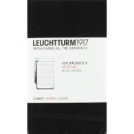 Бележник Leuchtturm 1917 Pocket Reporterblock Liniert [Ruled], Hardcover, Black/ 327 986