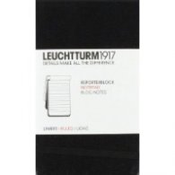 Бележник Leuchtturm 1917 Pocket Reporterblock Liniert [Ruled], Hardcover, Black/ 327 986