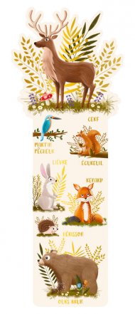 Книгоразделител - Горски животни CARTES D'ART