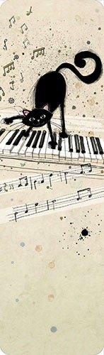 Книгоразделител - коте на пиано KIUB
