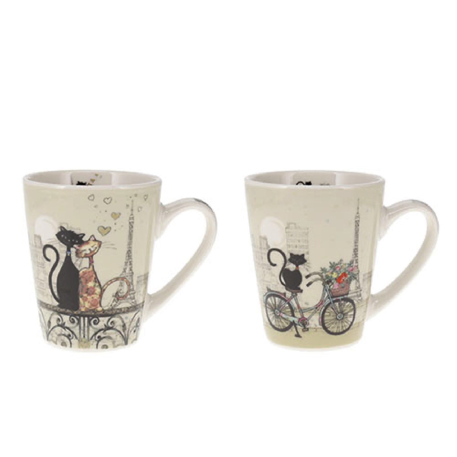 Комплект от две мини чаши за кафе - котета на Айфеловата кула KIUB