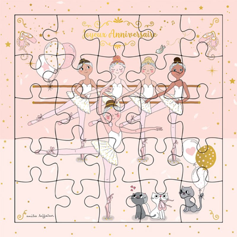 Картичка пъзел - Балерини CARTES D'ART