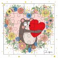 Картичка пъзел - От цялото си сърце CARTES D'ART